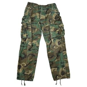US Military Woodland Camo BDU Cargo Pants Small Regular Ripstop Army